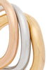Charlotte Chesnais Wave Set Of Three Gold And Rose Gold Vermeil And Silver Rings