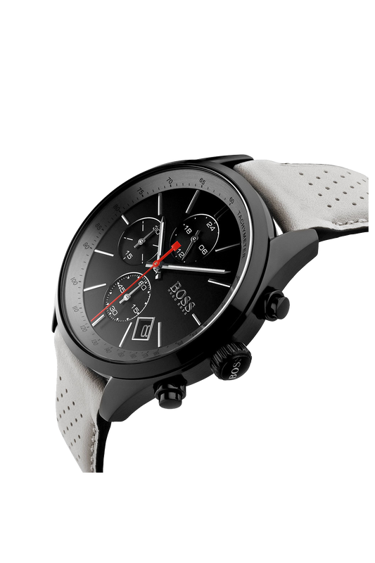 Hugo Boss Grand Prix Black Ion Plated Chronograph Mens Watch
